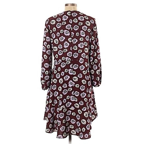 LOFT Purple Floral Patterned Dress - Picture 2 of 6